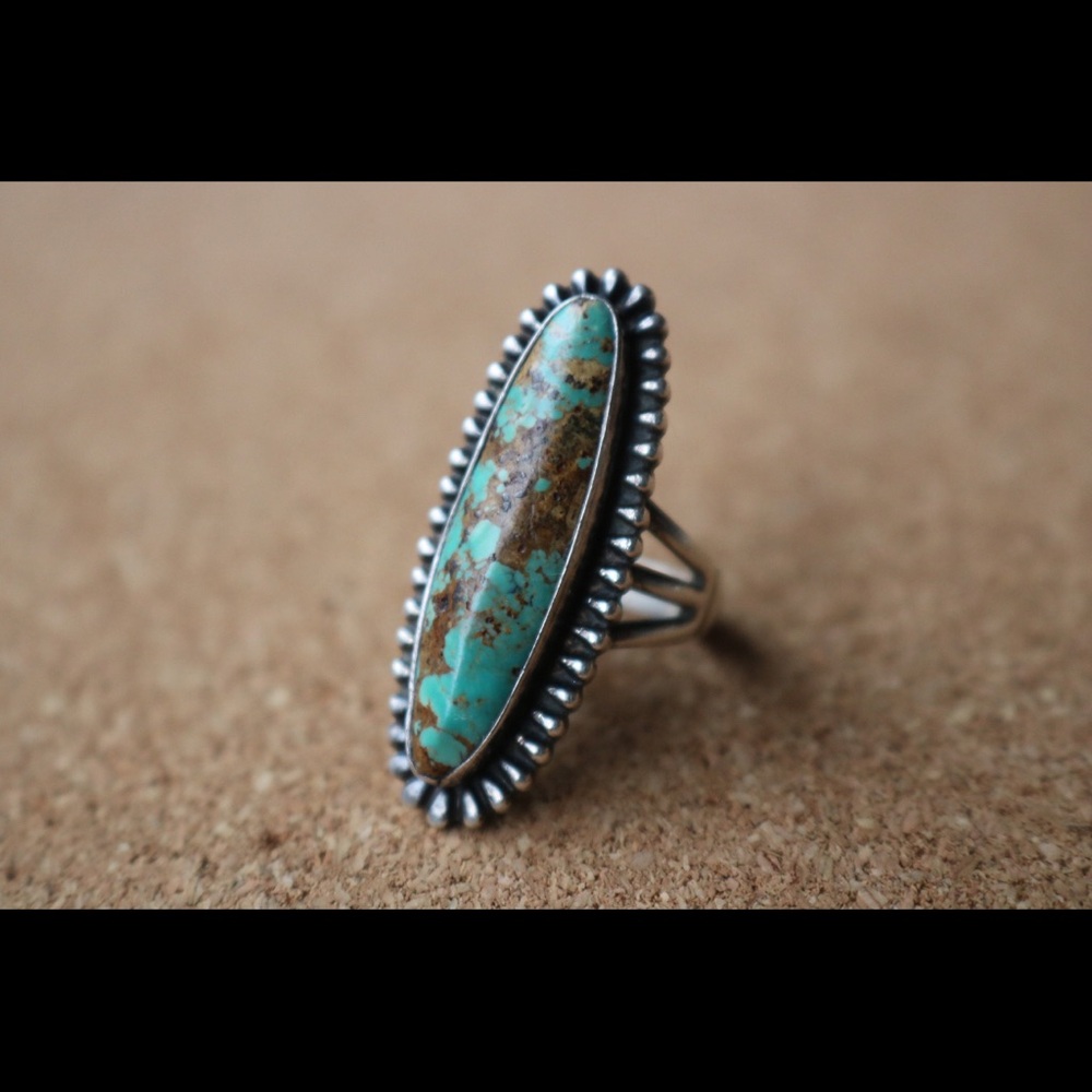 Turquoise and Silver Women's Ring